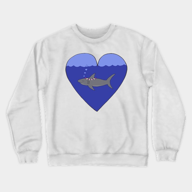 Shark Love Crewneck Sweatshirt by wanungara